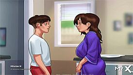 ugh, summertimesaga got me hooked, this mature babe jerkin’ my cock!