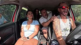 Holy crap, Ted scores a hot Latina in the backseat with Candy Debby!