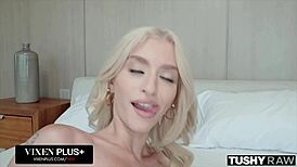 Wow! Tight blonde Emma Rosie fits huge cock in tiny ass on TushyRaw!