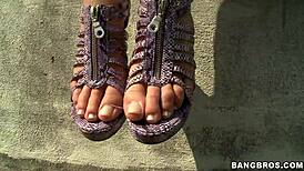 Sucking Babe's Toes in Intense Footjob Session!