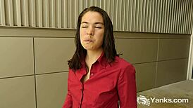 Cute Lilith Teases Pussy While Masturbating in Bathroom