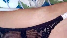 on the balcony, latina sucks and gets pounded in public