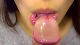 Japanese hot step sister, wanna see her suck close-up?!