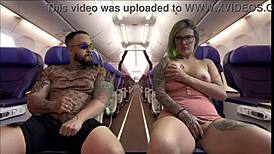 woman started touching herself on plane seat nearby. i jerked off watching her!