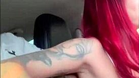 Wow, Watch Her Suck That Monster Cock In The Car Until Cum!