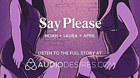 Femdom rules boyfriend in real amateur threesome for orgasm