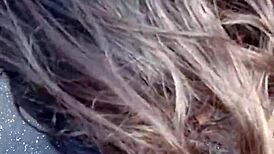 on the balcony, latina sucks and gets pounded in public