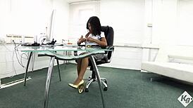 Competitive Slutty Ebony Secretary Wants The Top Spot So Shes Willing To Fuck The Boss!