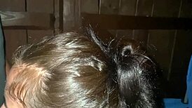 public fuck with wife, mouthful of cum outdoor! 😈