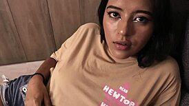 Mishell, your brother’s pounding you hard in POV. How does that tight Latina hole take it?