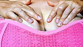 huge tits right in the boss's face, close-up pov countdown to cumshot.