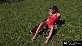 Oh My, Slim Teen Oils Up and Climaxes Hard!