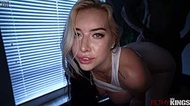 Busty babe bent over for doggystyle