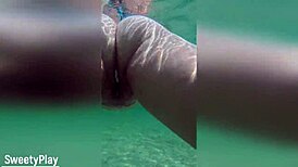 Holy crap, multiple creampies underwater just keep filling her up! 💦