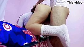 What happens with a hot Mexican schoolgirl neighbor? I bang her real homemade!