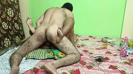 black indian wife moans loud during intense sex