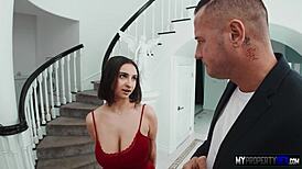 Divorced Hottie Films Sex Tape with Realtor in POV Threesome.