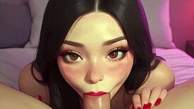 Please Cum in My Mouth - Young Asian Blowjob POV!