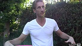 naomi woods, hot blonde, can’t resist poolside banging with bikini flashing.