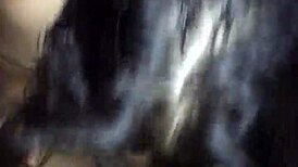 nerdy girl giving cheating blowjob 😏