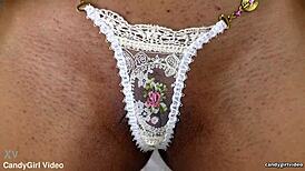 monica jade teases in blue panties