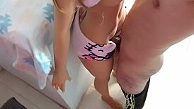 my stepfather's son dragged me to a cheap dirty hotel for some action