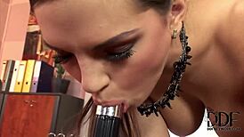 Eve Angel Feels Deep Pleasure Masturbating In Office