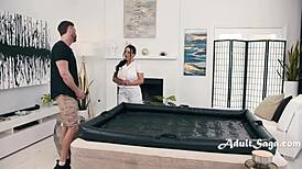 lie back for a naughty massage with seth gamble and payton preslee 😈