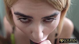 Slamming the tight ass of blonde Lola Morango in raw anal action.