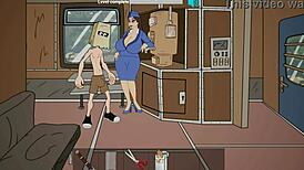 Sex game 2D 3D with Fuckerman on train