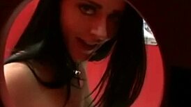 British slut Sophie Dee stuffs her mouth with cock at glory hole