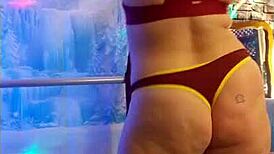 Hotwife Steffi rips clothes in crazy vibrator pussy dance