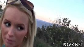 Filthy teen pussy gets fully exposed to the camera in raw POV action.