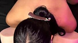 Watch me give my boyfriend another pussy in this amateur lesbian sex!