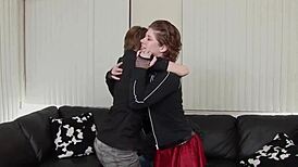 This slutty milf mom seduced a young boy for a wild fuck session