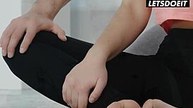 Yoga Session with Petite Teen Oxana Chic Ignites Wild Fucking Now!