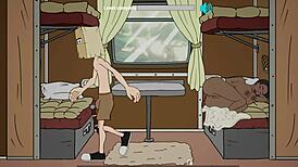 Sex game 2D 3D with Fuckerman on train
