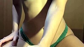 Intense Sensual Handjob on Curvy Roommate's Big Ass and Tits