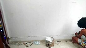 Dad leaves teen daughter with hot bricklayer he fucks her hard 😈