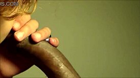 Yo, check this cougar sucking cum from a young black stud