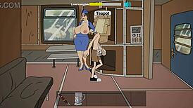 Sex game 2D 3D with Fuckerman on train