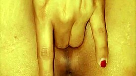 My stepsister enjoys a relaxing massage session