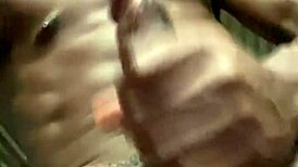 got horny, stroked big black cock to milk it