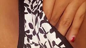 My stepsister enjoys a relaxing massage session