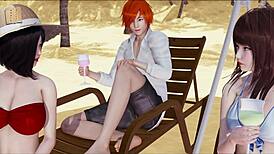 Imagine my real desire: that big-ass Indian babe with huge tits teasing in the game.