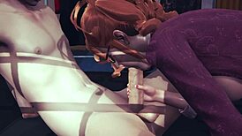 Hentai Uncensored Claudia Blowjob and Handjob in Japanese Anime Porn