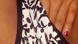 My stepsister enjoys a relaxing massage session