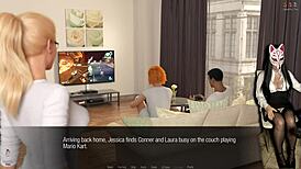 Stockings with Straps and Upskirt on Jessica Oneil's Hard News!