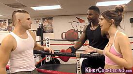 slut gobbles massive black cock in hardcore cuckold scene