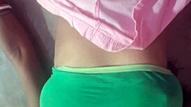 Indian village couple bangs hard on romantic ranch night